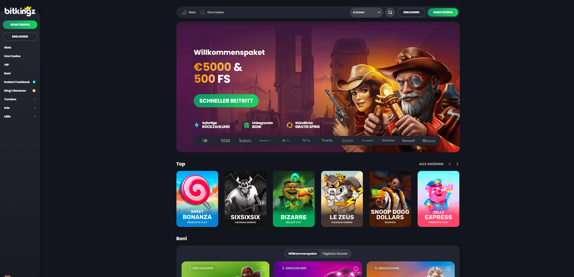 Bitkingz Kreditkarten Casino
