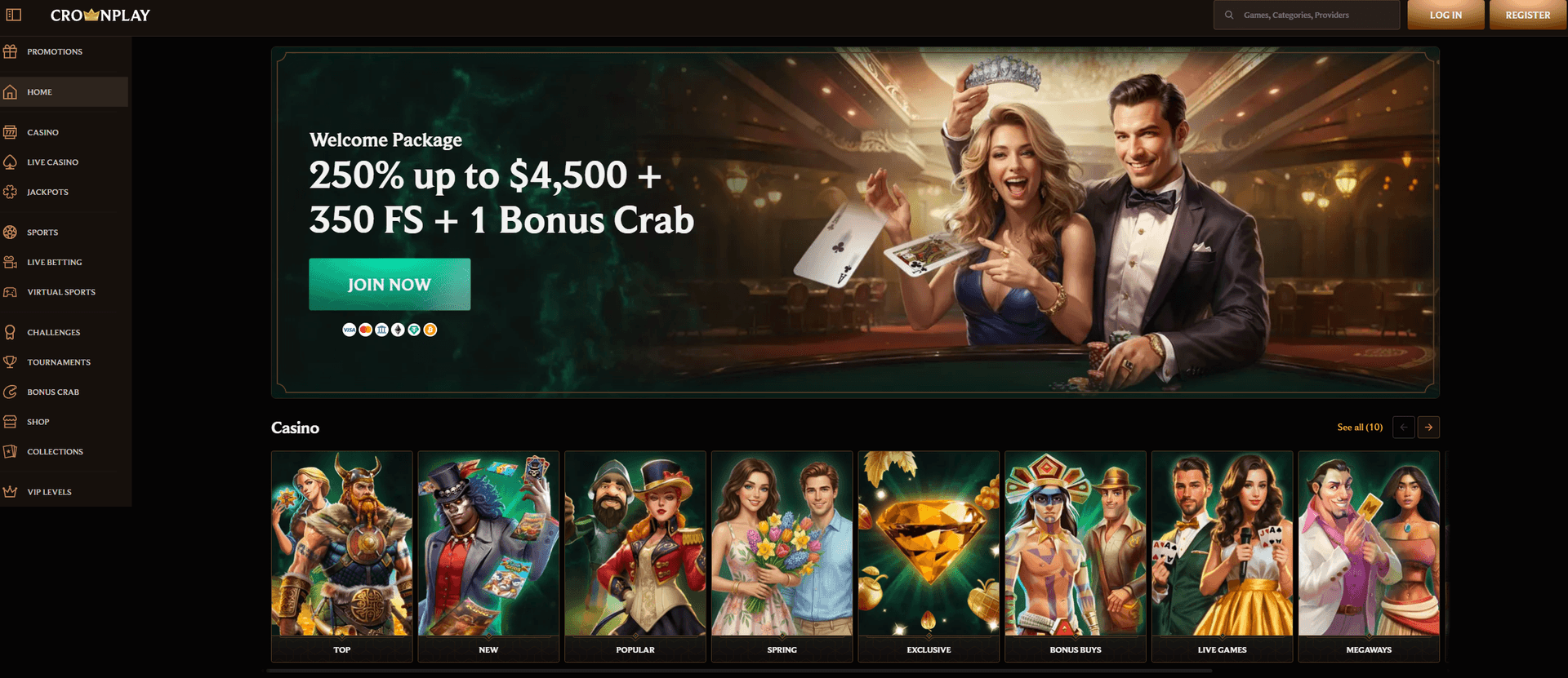 CrownPlay Kreditkarten Casino