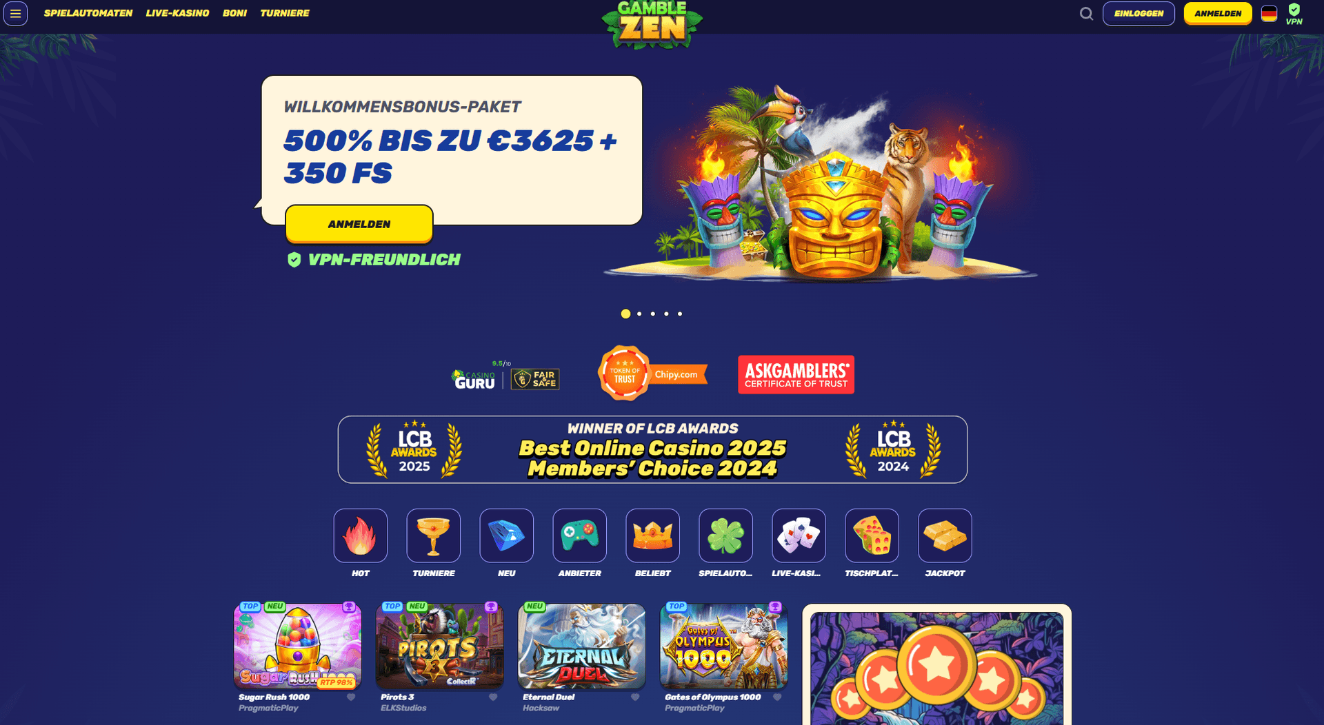 Gamblezen Kreditkarten Casino