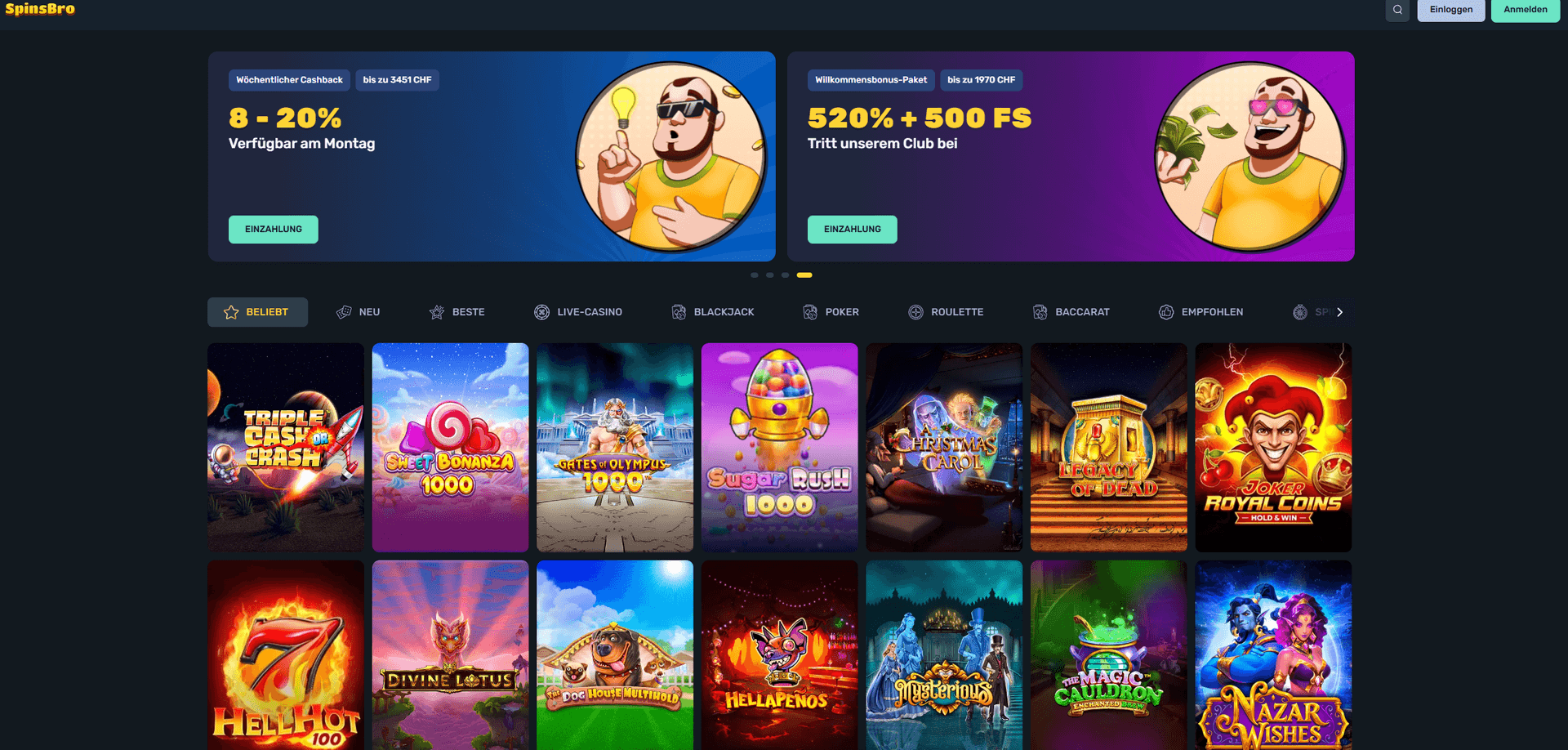 Spinsbro Kreditkarten Casino